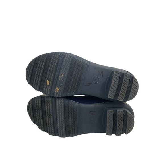 Cat & Jack big Kids size 3 Navy Star Print knee high rubber Rain Boots shoes - Picture 6 of 7